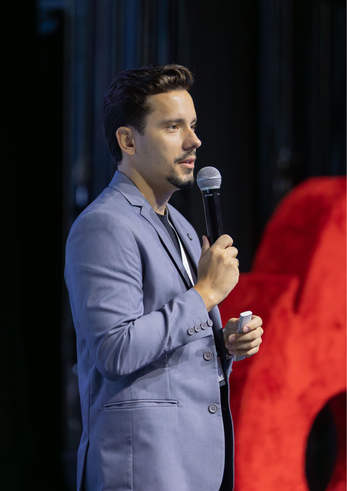Victor Barreto, planejador financeiro certificado CFP®, durante uma palestra